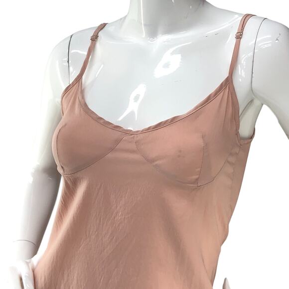 Fleur Du Mal Womens Size S Slip Dress Silk Short Double Scoop Adjustable Pink - Picture 2 of 15